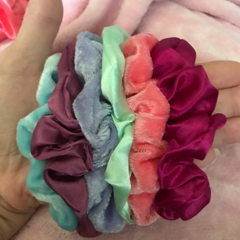 Hair scrunchies multicolored